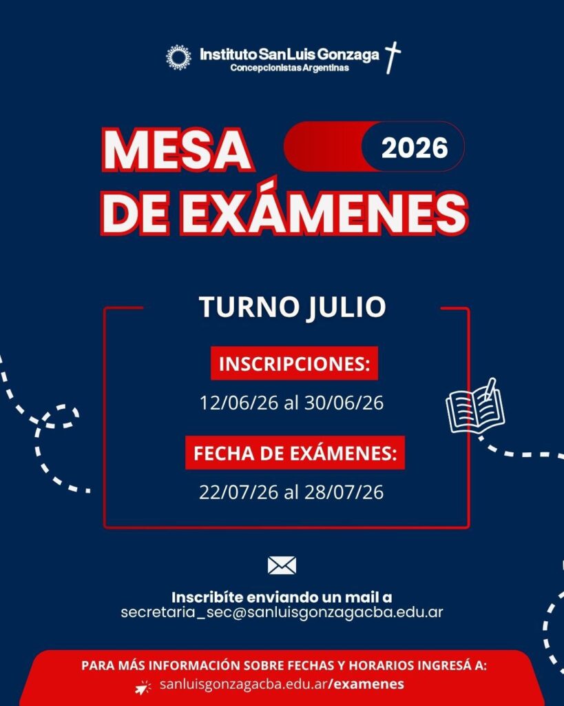 Fechas de Exámenes  Julio  2026